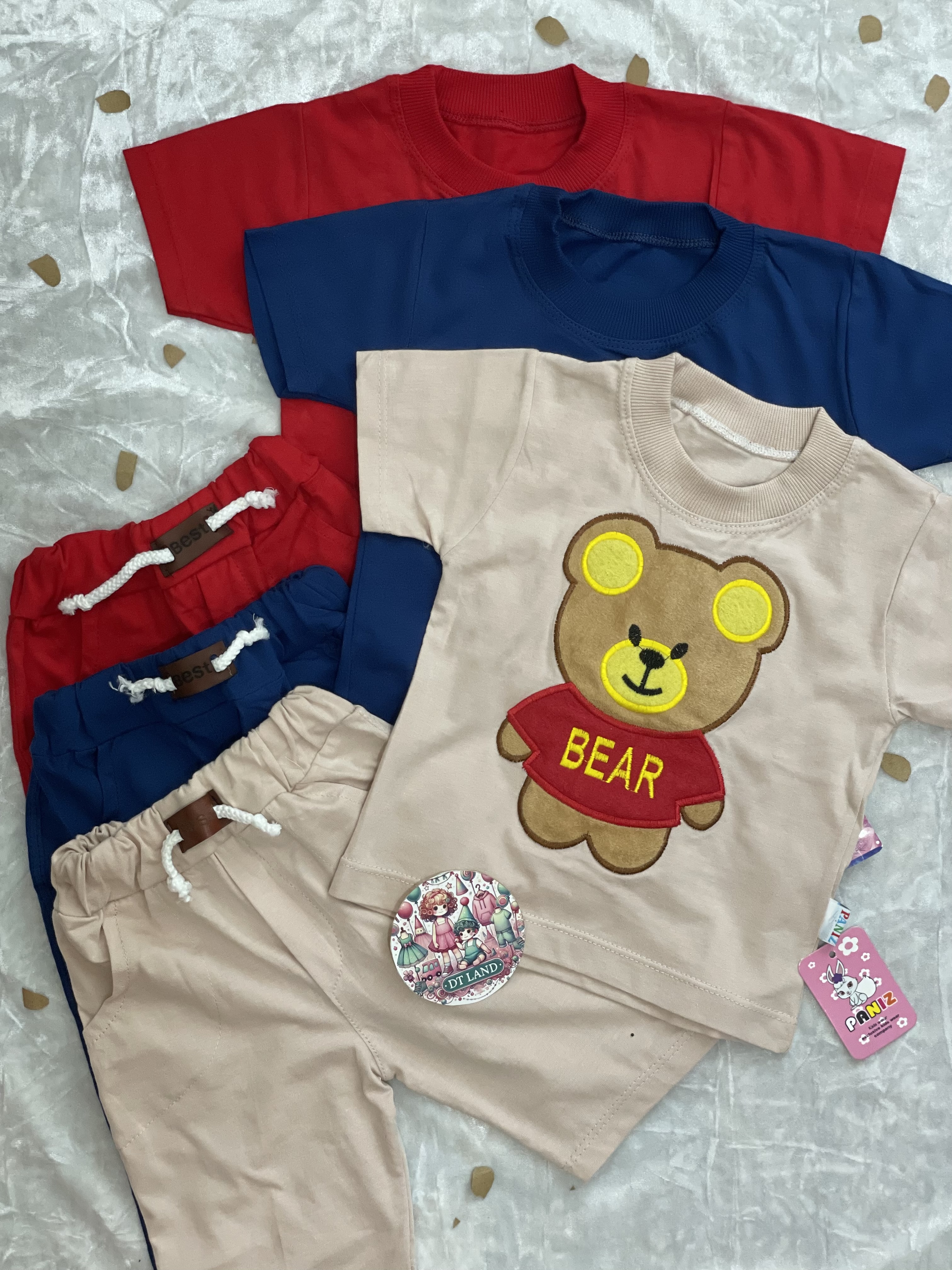 تیشرت شلوارک خرس ۱ الی ۳ سال