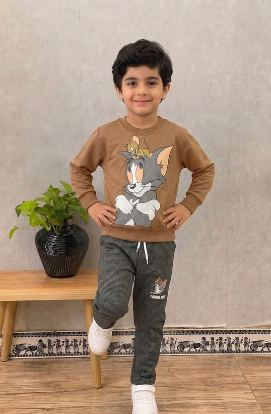بلوز و شلوار پسرانه مناسب 1 سال الی ۵ سال طرح تام و جری