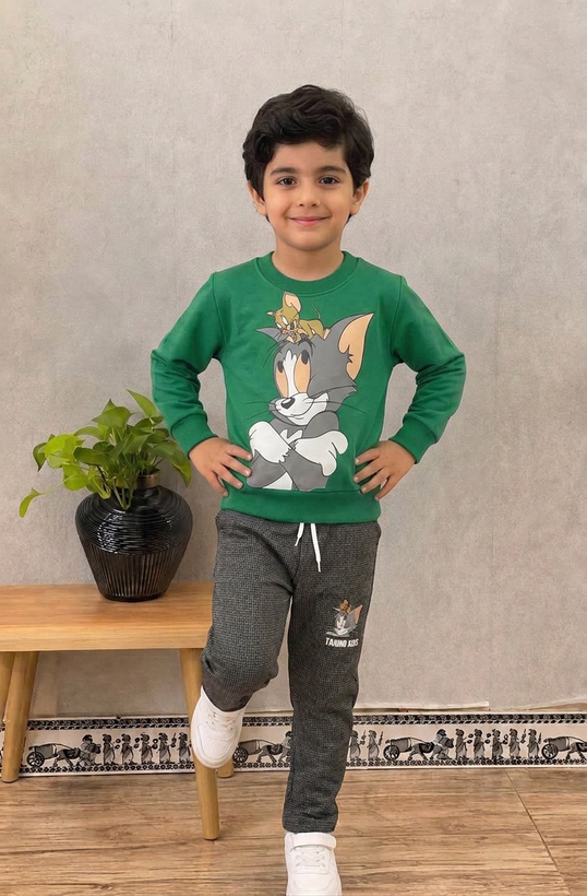 بلوز و شلوار پسرانه مناسب 1 سال الی ۵ سال طرح تام و جری